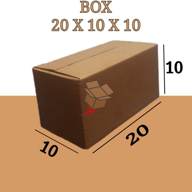 

Kardus Polos Karton Box Coklat DieCut 20 x 10 x 10