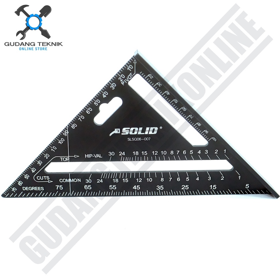 

KODE K34D Penggaris Siku Sudut 7 SOLID SLSQ67 Siku Sudut Derajat Penggaris 7 Inch Angle Square SOLID