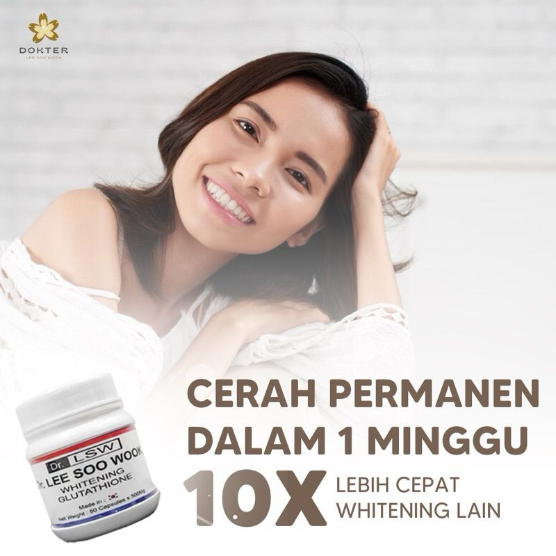 DR.LSW Pemutih Badan/Wajah Tercepat DR.LSW WHITENING GLUTATHIONE Dijamin Ampuh