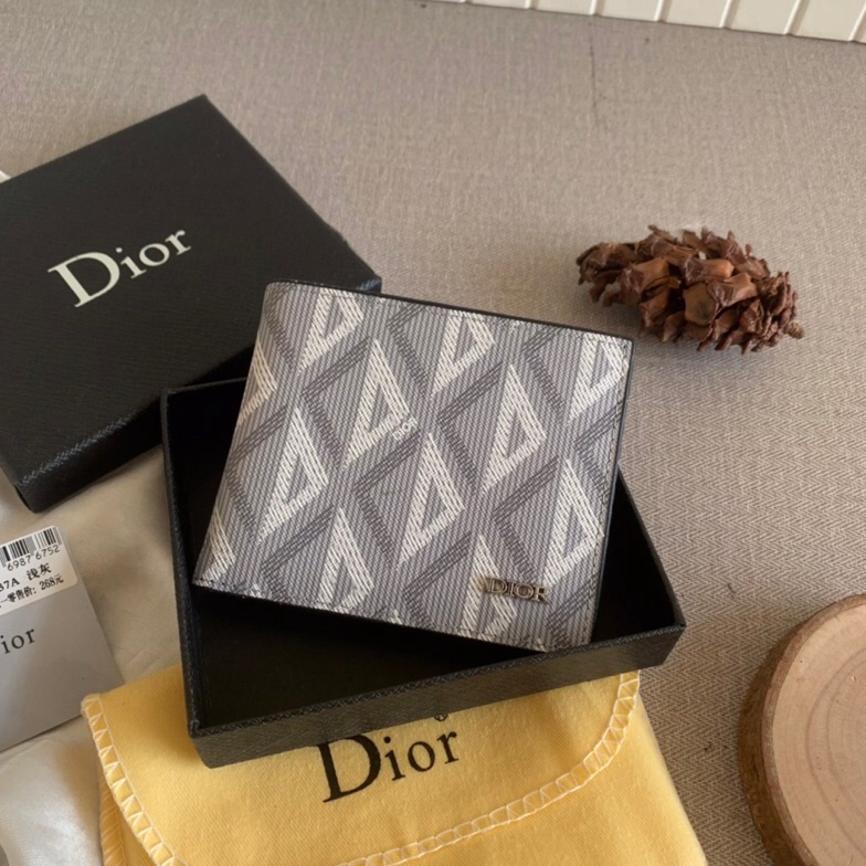 READY  DOMPET PRIA DIOR SALUR MEN WALLET BIFOLD IMPORT PREMIUM QUALITY FREE BOX Berkualitas