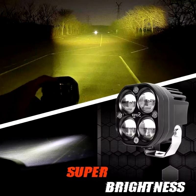 LAMPU TEMBAK KABUT LASER GUN L4Z NEW DISEGN PUTIH KUNING LENSA SUPER TERANG