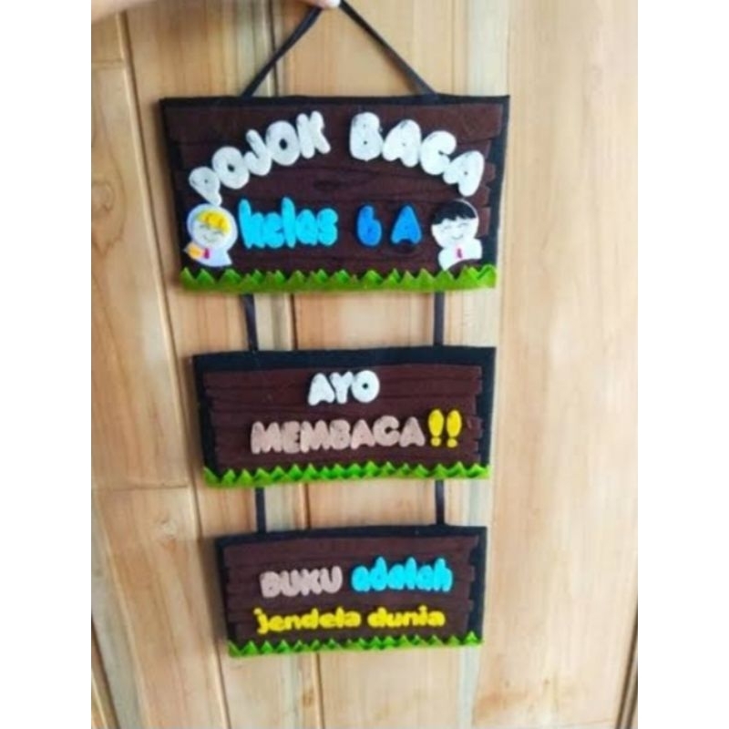 Hiasan dinding/Pojok Baca/Aksesoris/kerajinan kain flanel/PAUD/TK/SD/SMP/