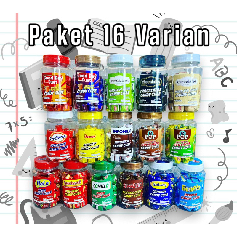 

PAKET 16 ALL VARIAN CANDYCUBE