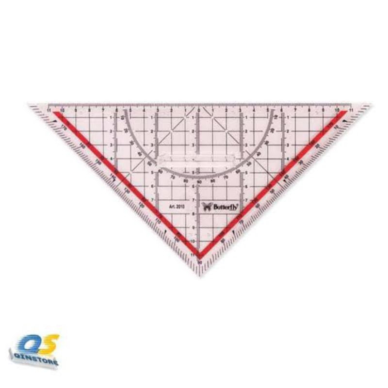 

BUTTERFLY 2010 2011 HIGH PRECISION TECHNIC TRIANGLE RULER PENGGARIS TEKNIK GARISAN SEGITIGA DENGAN PEGANGAN