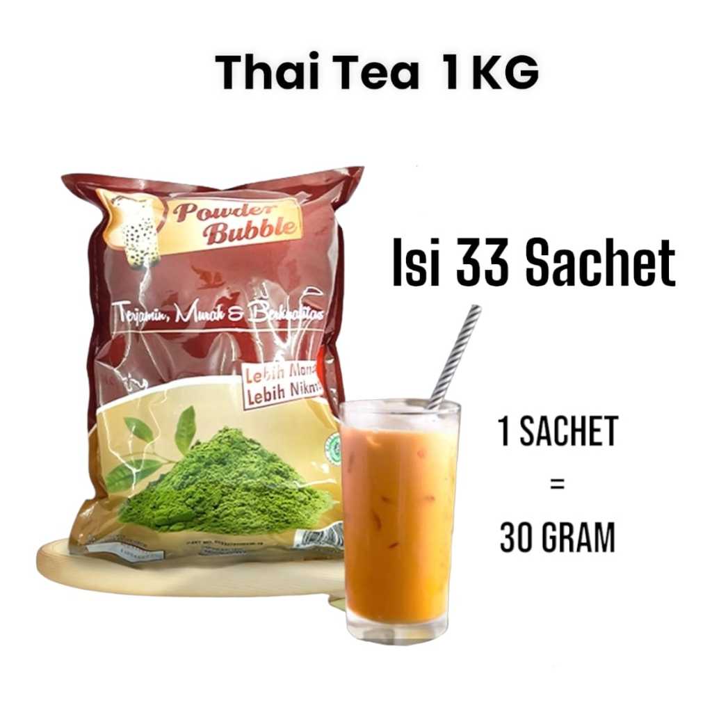 

RB22 Bubuk THAI TEA 1 KG - Powder Drink ThaiTea - Minuman Bubuk Teh Instan ( Mix Gula )