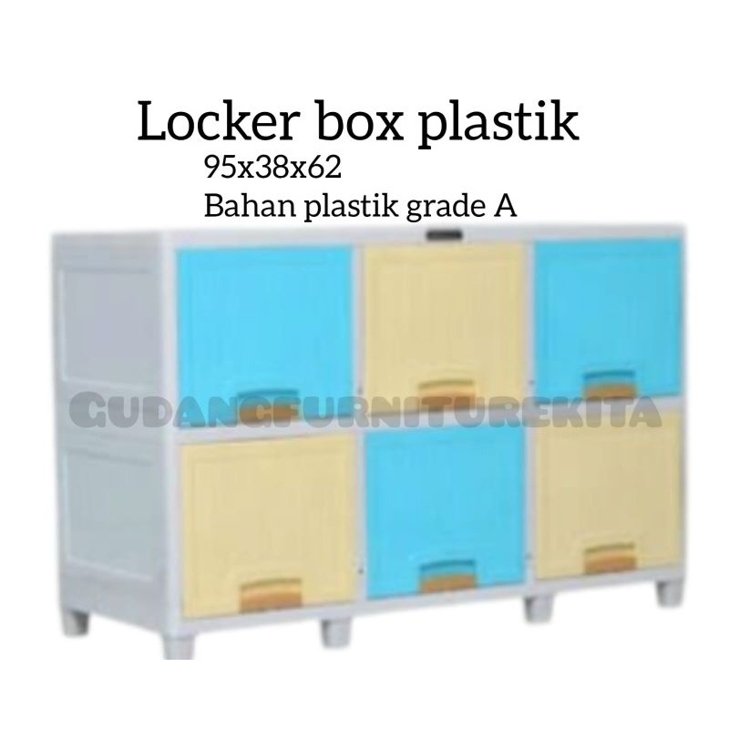 Locker box plastik polos / locker box plastik multifungsi / locker box plastik minimalis murah