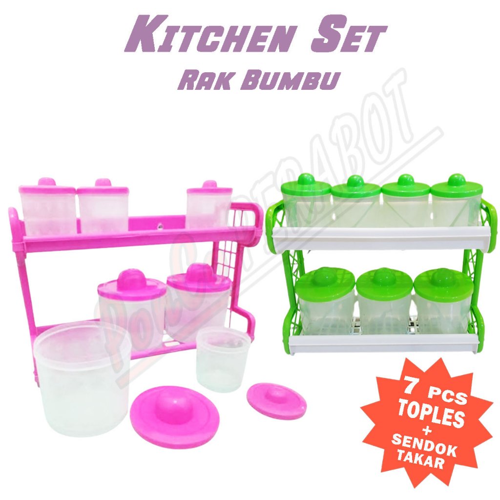 Rak Bumbu plastik susun 2/Tempat Bumbu Dapur Tingkat