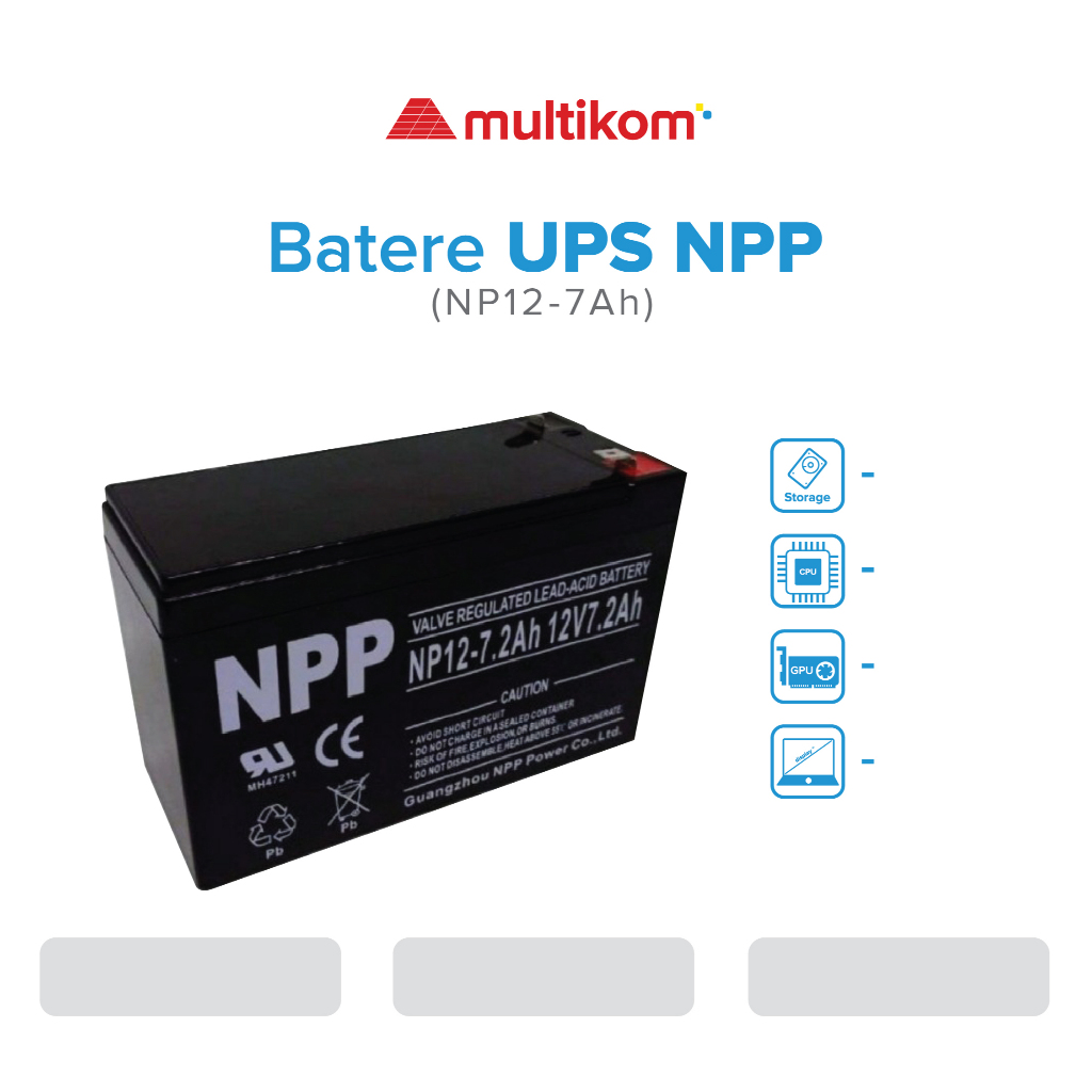 BATERAI UPS BATTERY UPS NPP NP 12-7Ah 12V7Ah
