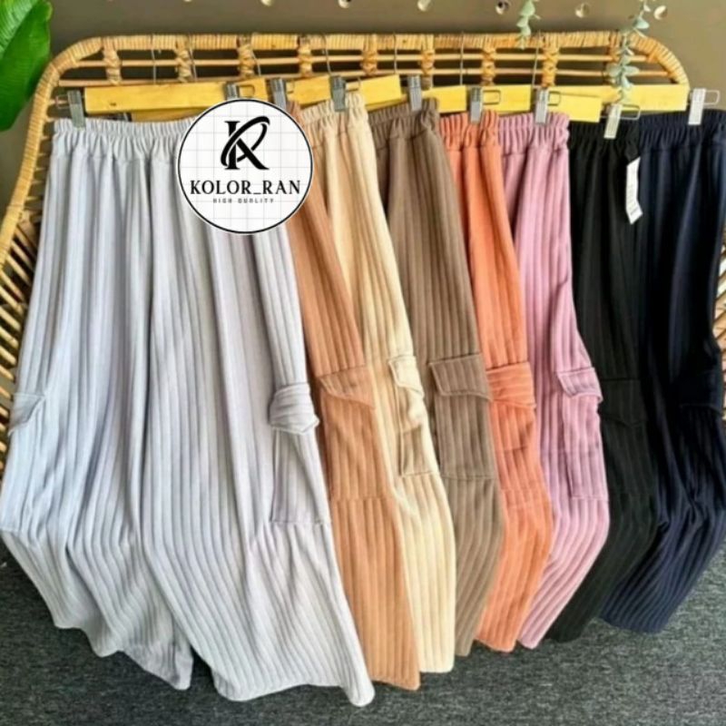 CARGO PANTS KNIT HORNET | KULOT CARGO KNIT HORNET