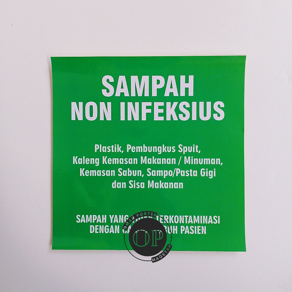 

Stiker Sampah Non Infeksius - Stiker Sampah - Stiker Pemilahan Sampah