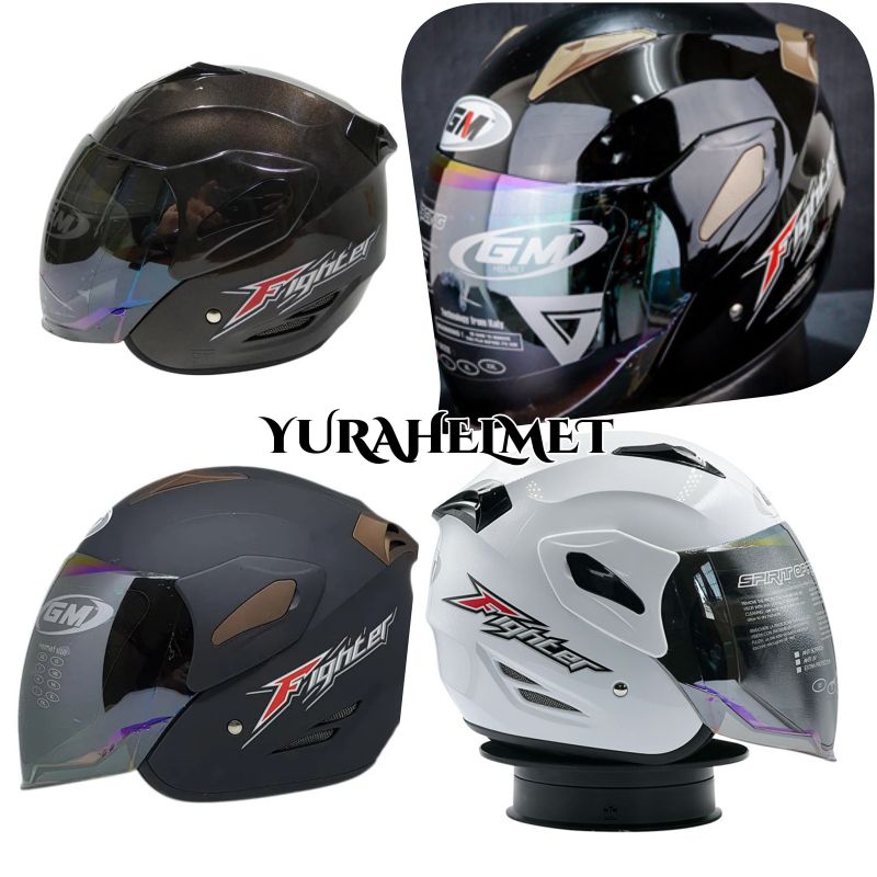 helm gm fighter polos/HELM GM FIGHTER SOLID/GM FIGHTER SOLID ORIGINAL/Helm pria/wanita
