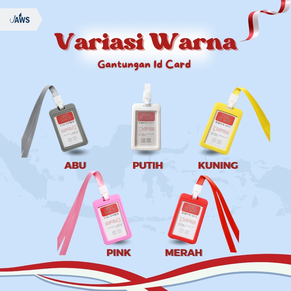 

Id Card Tali Gantungan Holder Name Tag 2 Sisi Jepit Bahan PP Murah & Key Ring/Gantungan Kunci Ring Name Tag Label Bahan Plastik Berkualitas
