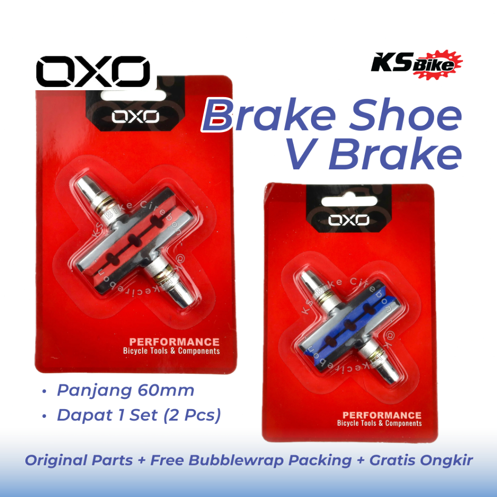Karet Rem Sepeda OXO 848B 60mm Brake Shoe V-Brake & Cantilever Road Bike BMX Universal Toko Sepeda K