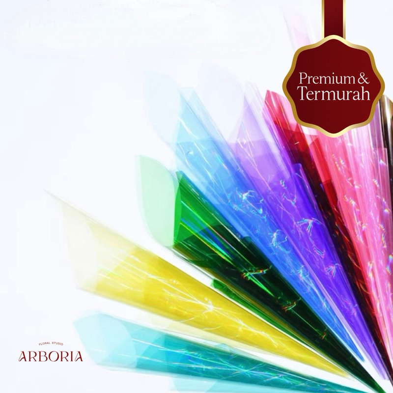 

[TERBARU!!] AURORA BOREALIS Flower Wrapping Plastic / Cellophane / Kertas Bunga