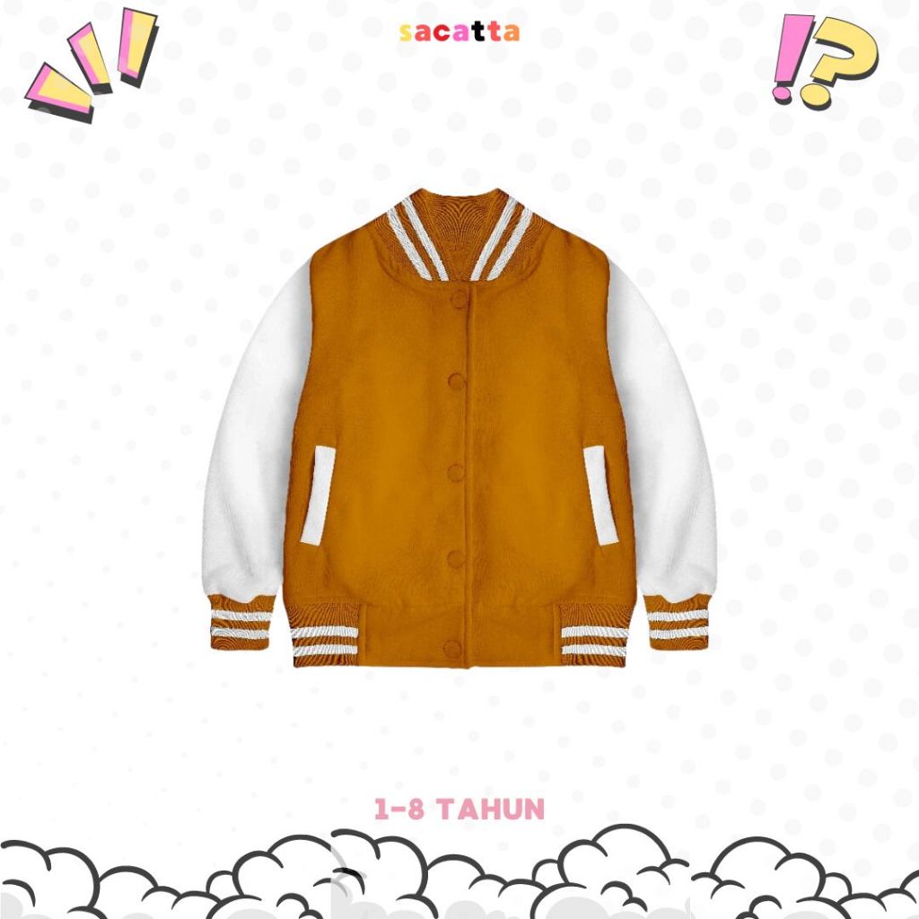 JAKET POLOS ANAK VARSITY BAHAN PLEECE