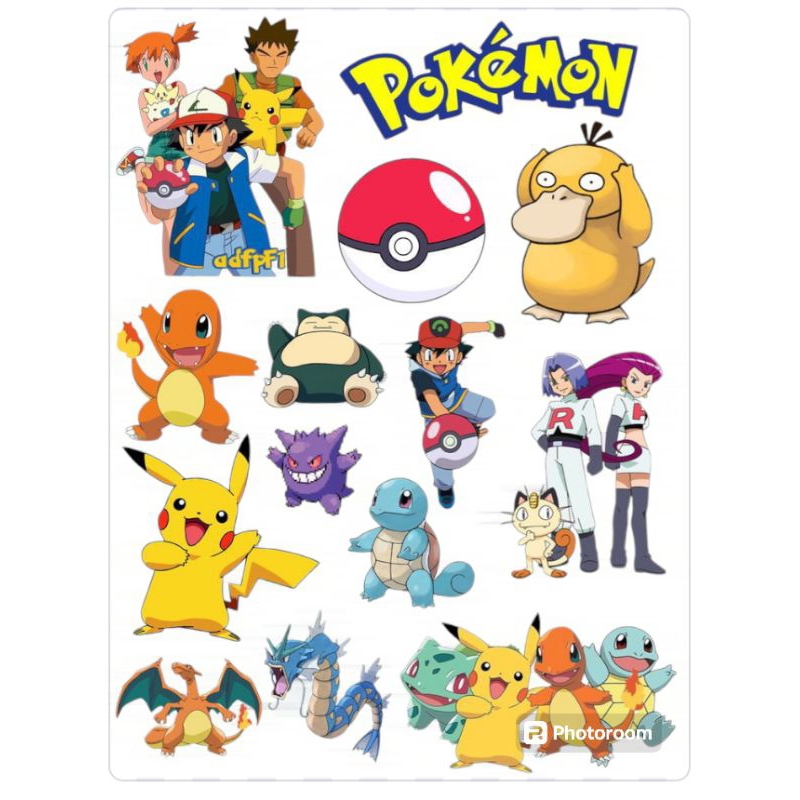 

isi 30pcs stiker anime pokemon