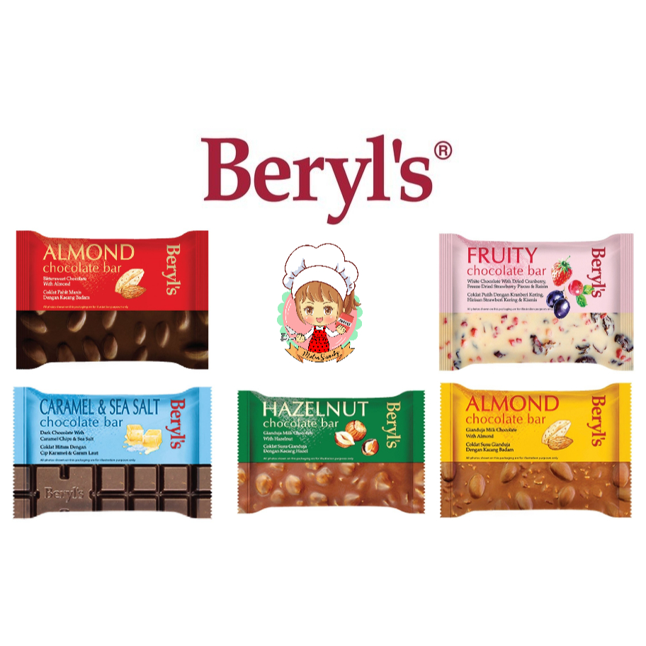 

Chocolate bar beryl's coklat batangan berlys coklat malaysia (100g)