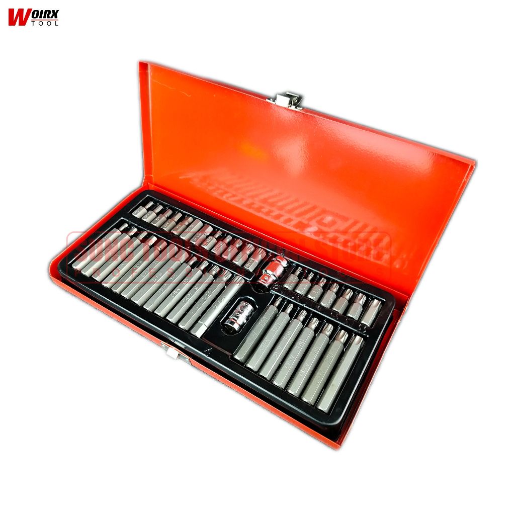 TERJAMIN WOIRX TOOL Mata Kunci SET Mata Kunci L Bintang Socket Ratchet 40pcs Mata Kunci Mesin Impact