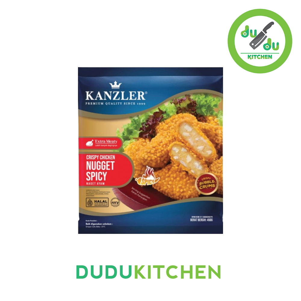 

(Dudu Kitchen) SPICY Crispy Chicken Nugget Kanzler 450gr - krispi naget ayam cemilan snack pedas pedes