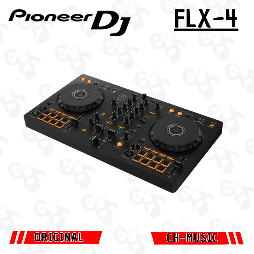 Pioneer DJ DDJ-FLX4 2-deck Rekordbox and Serato DJ Controller