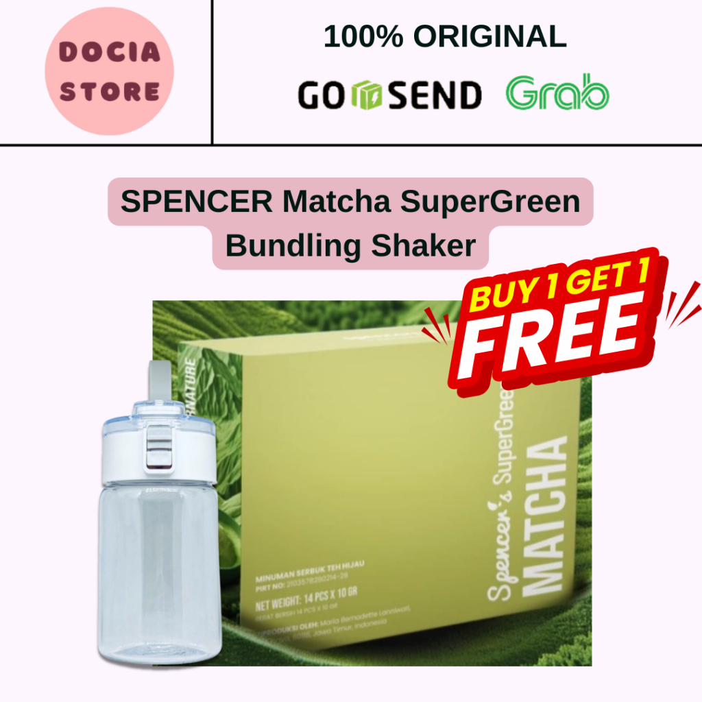 

Spencer's Supergreen MATCHA Kaya Antioksidan - Free Exclusive Shaker