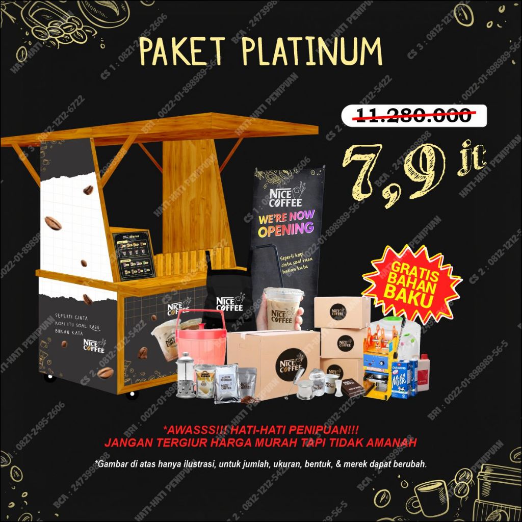 

Usaha Minuman Kopi Siap Jualan - Paket Platinum