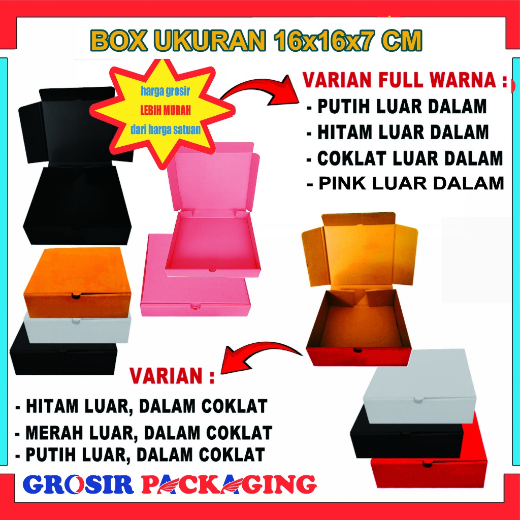 

Box 16x16x7 Cm/ Kardus Polos/ Hampers/ Gift Box