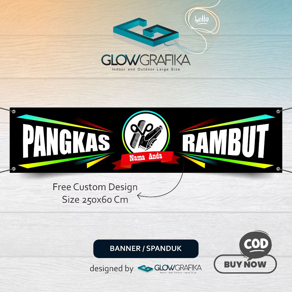 Cetak Spanduk Banner Pangkas Rambut Keren