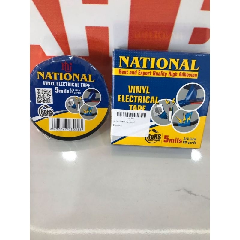 ISOLASI LISTRIK NASIONAL/NASIONAL/LAKBAN HITAM/ISOLASI HITAM/NASIONAL ORI/ISOLASI KABEL SEPEDAH MOTO