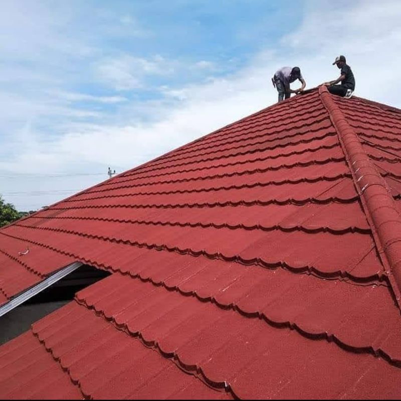 Rangka Atap Baja Ringan Atap G-metal pasir Terpasang (Baja ringan)
