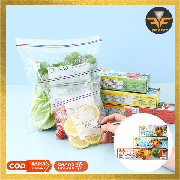 Plastik Ziplock Kotak Reusable Fresh Bag | Kantong Penyimpanan Makanan Double Seal Penyimpan Makanan