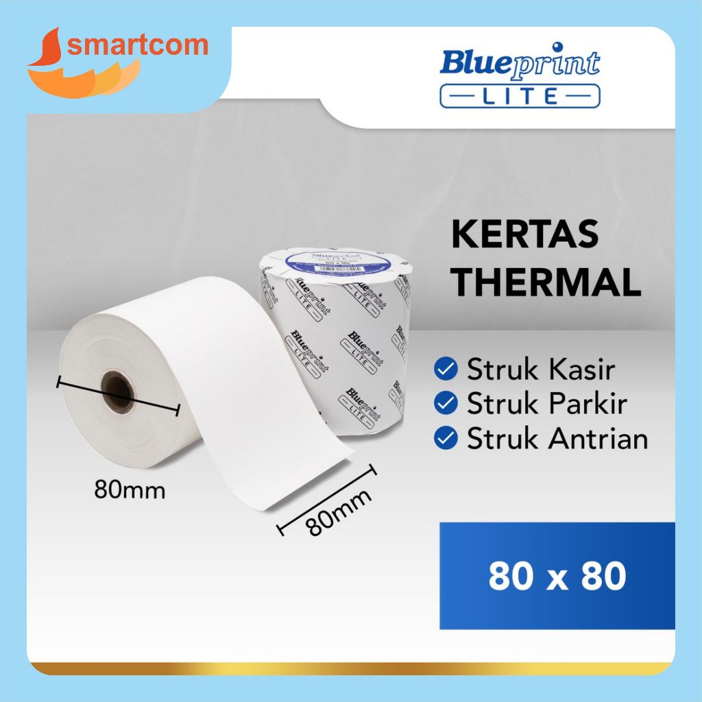 

Kertas Thermal Kertas Struk Kasir Tol Blueprint Lite 80 x 80, 80x80os 80x80 mm - 1 Roll