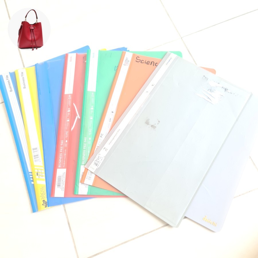 

business file map bisnis f4 folio preloved polos plastik