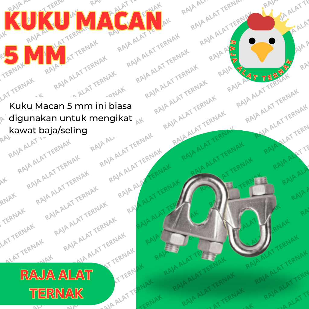 Raja Ternak Kuku Macan / Klem Seling 5 mm