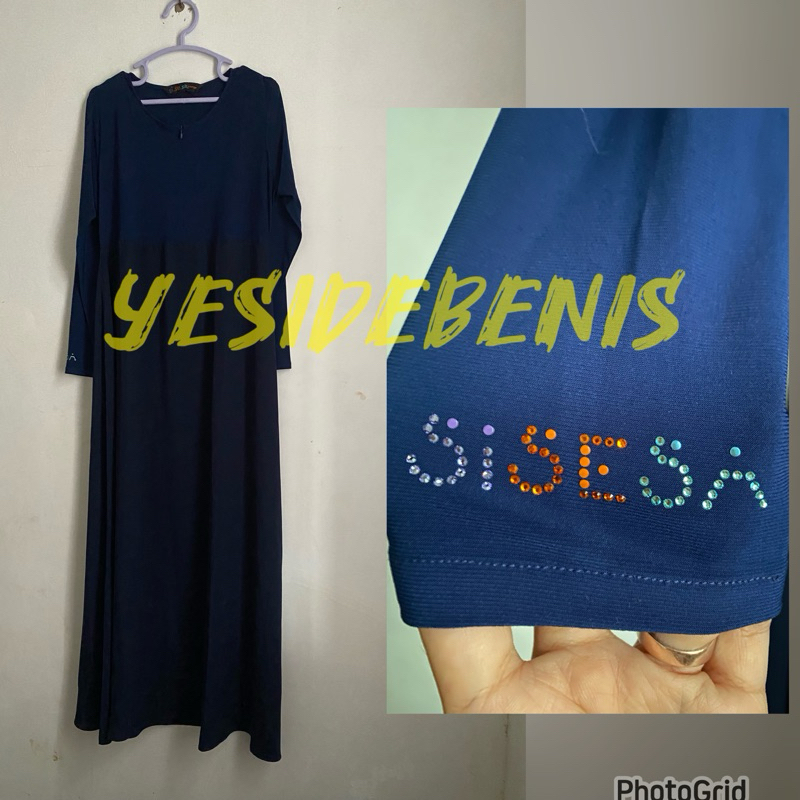 PRELOVED DRESS SISESA ORIGINAL WARNA NAVY