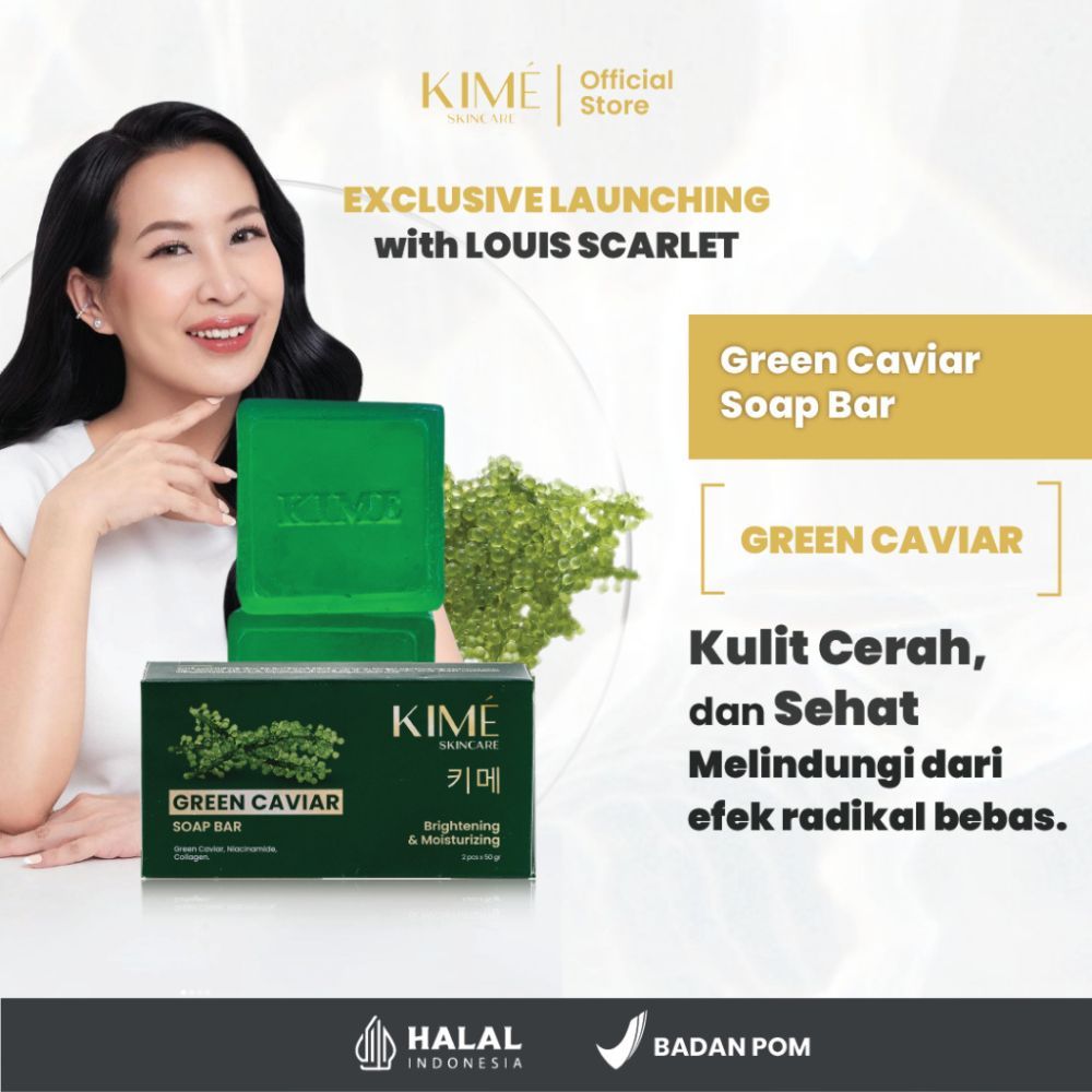 Kime Skincare Green Caviar Soap Sabun Pemutih Wajah Alsi Original