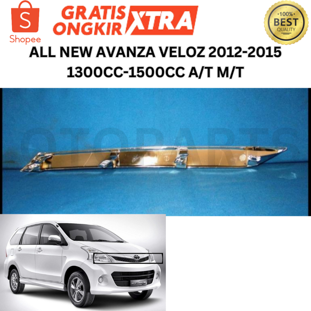 RB GARNISH LIST CHROME KROM BEMPER BUMPER GRILL GRILLE RAM ALL NEW AVANZA VELOZ XENIA 2012 2013 2014