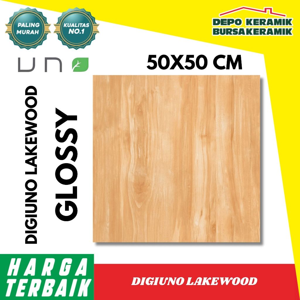 Keramik Lantai Motif Kayu 50x50 LAKEWOOD - DIGIUNO