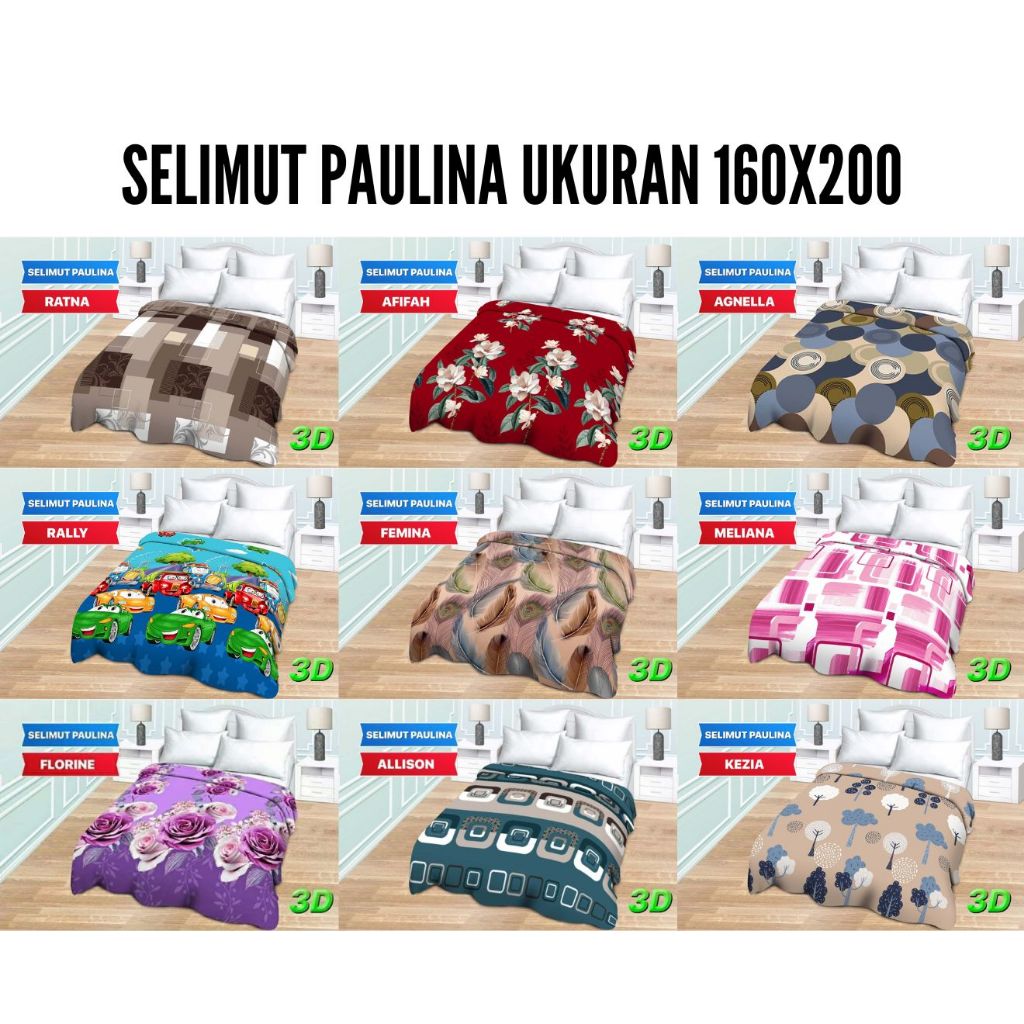Selimut PAULINA Tebal Halus, selimut bulu