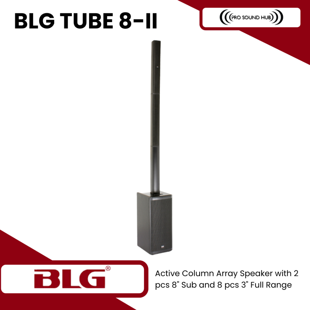BLG Tube 8-II Speaker Column Array Sub Subwoofer Aktif 1500 Watt
