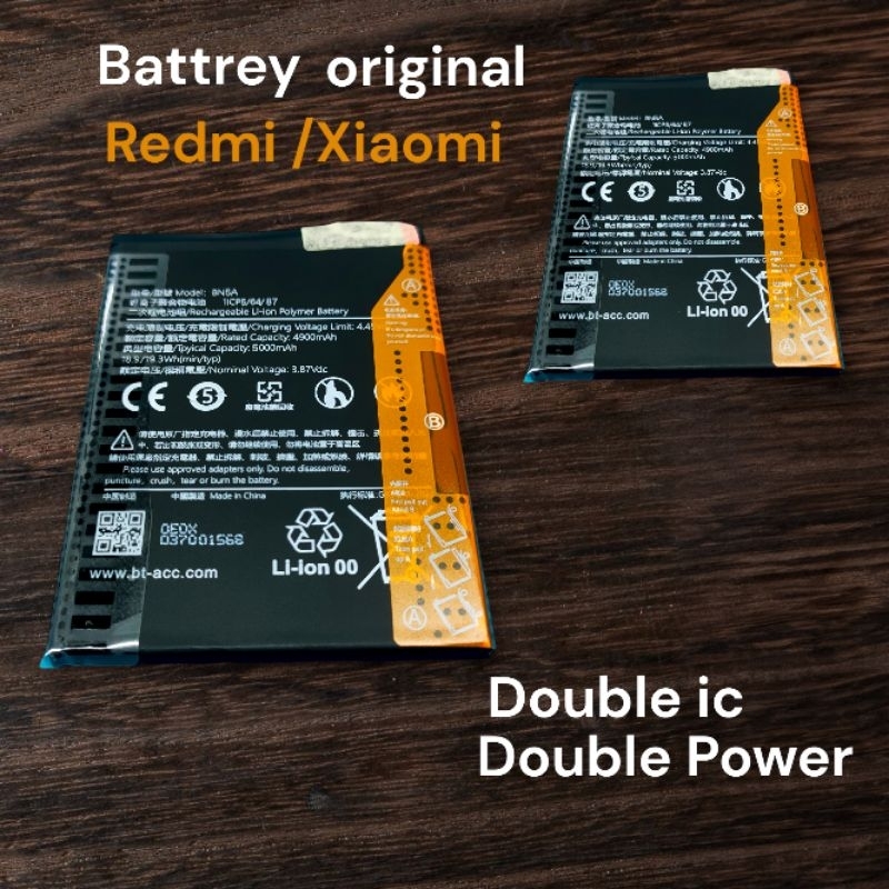 BATERAI REDMI 9T / POCO M3 (BN62) Original 100%  Double ic / Double Power