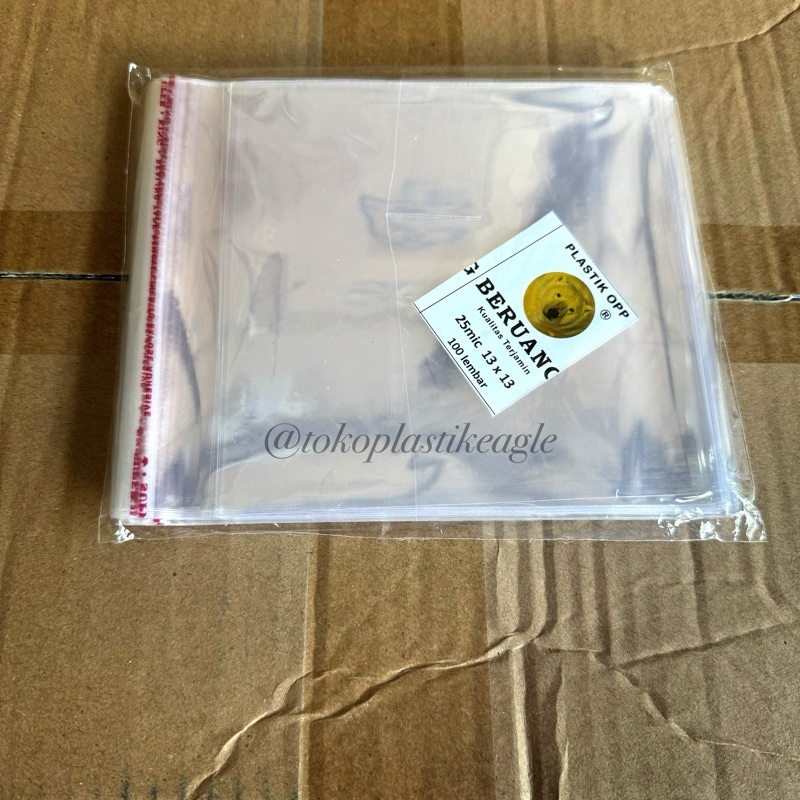 

[isi 100pcs] Plastik OPP Lem 13x13cm