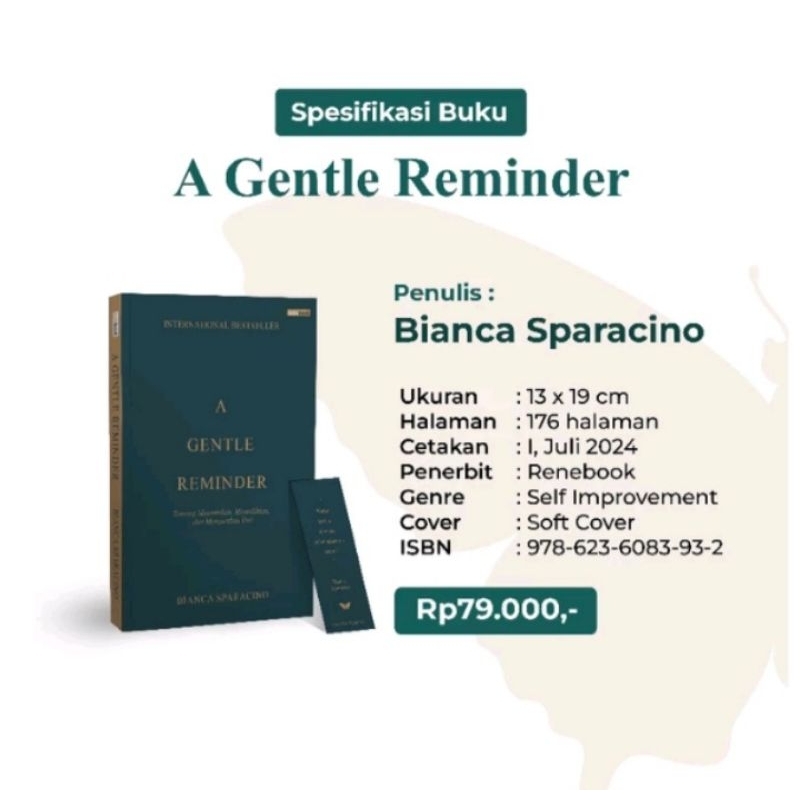 BUKU A GENTLE REMINDER BIANCA SPARACINO ORIGINAL BAHASA INDONESIA