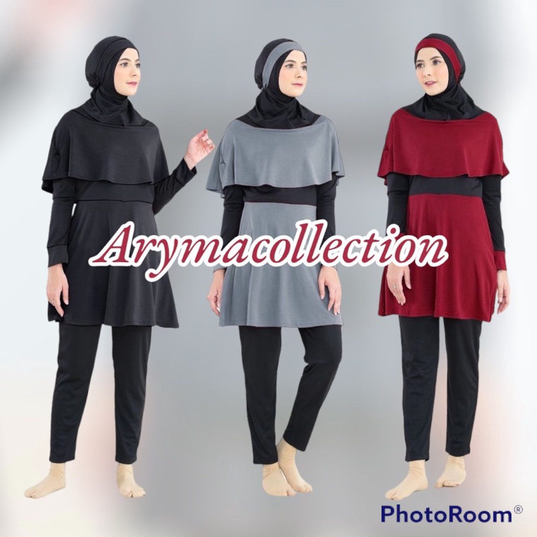 KODE L46J Baju renang wanita muslimah rosella marinaBaju renang muslimah dewasabaju renang hijab