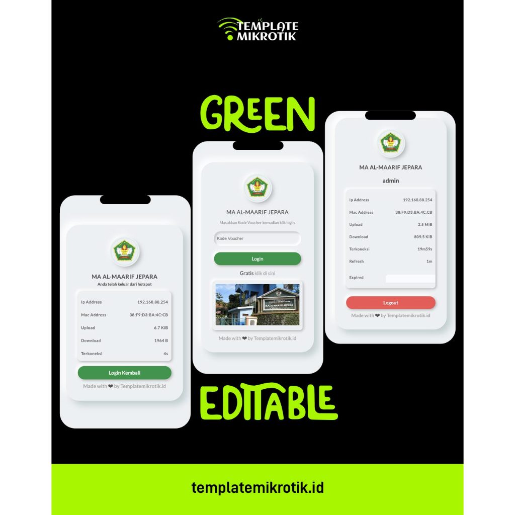 Custom Template Login Page Mikrotik | Login Page Mikrotik | Template Mikrotik