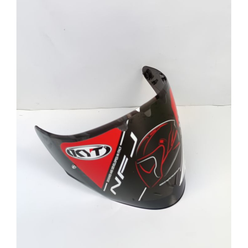 Kaca helm kyt nfj kyt ttr jet dark smoke original