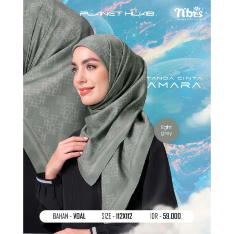 Nibras Hijab Bahan Voal Segiempat