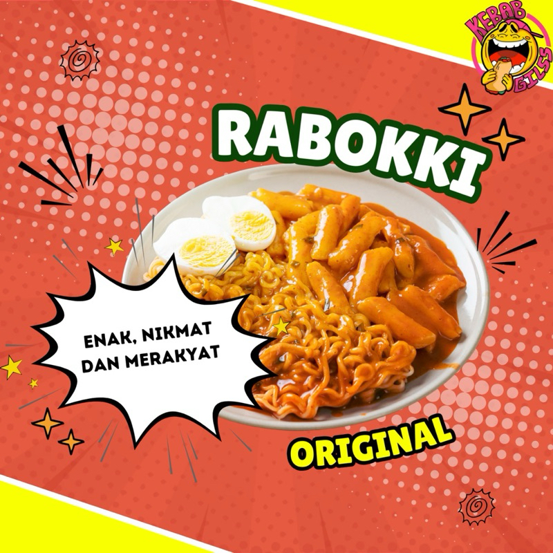 

Rabokki / Raboki Ramyeon Ramen Tteokbokki / Tokpoki / Rabokki Instant Halal)