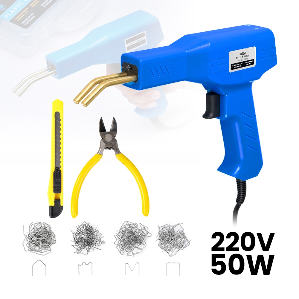 Las Plastik Bodi Bemper Kendaraan Otomotif Automotive Plastic Welding Gun AC 220 V 50W