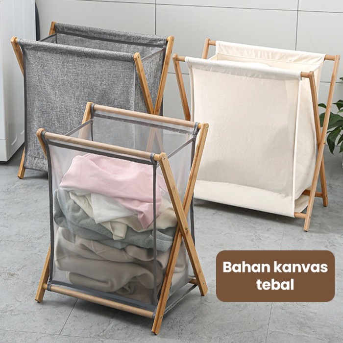 GROSIR Tempat Penyimpanan Baju Kotor Laundry Bag Keranjang Baju Kotor  Kecil